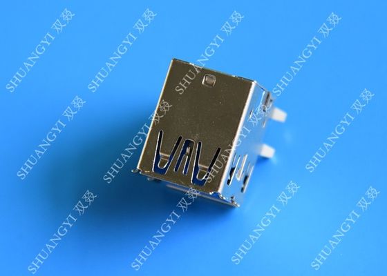 الصين Double Layers Female USB Micro Connector Type A Right Angle 8 Pin DIP Jack المزود