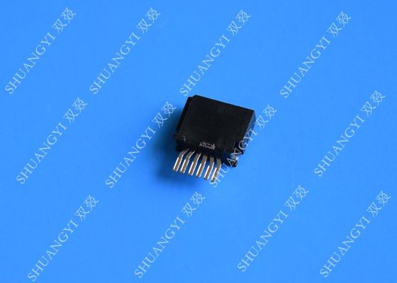 الصين Black Crimping SATA Data Connector 6P Female Riveting Pressure Type For PC المزود