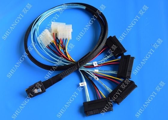 الصين 1M Serial Attached SCSI Cable Mini SAS 36-Pin Male To SAS 29-Pin Female Cable المزود