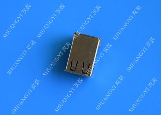 الصين 4 Pin AF Type USB Charging Connector , Right Angle Female SMT USB 2.0 Connector المزود