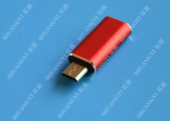 الصين Red USB 3.1 Type C Male to Micro USB 5 Pin Micro USB Slim For Cell Phone المزود