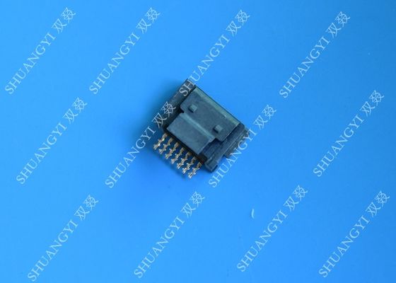 الصين PC SMT Male Connector 7 Pin ESATA Port Connector Crimp Type With Latch المزود
