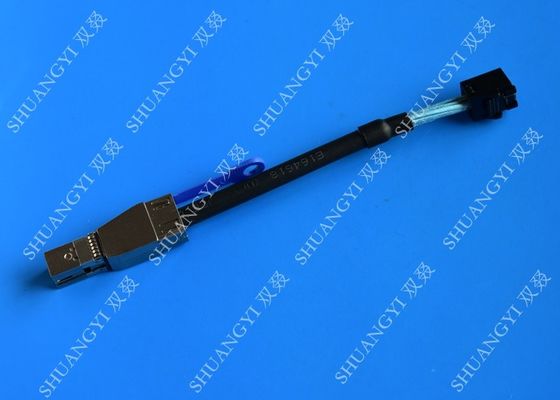 الصين 0.3 M Black Serial Attached SCSI Cable External HD Mini SAS SFF-8643 To SFF-8644 Cable المزود