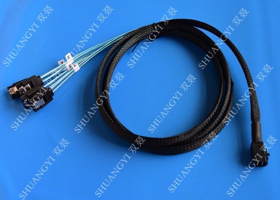 الصين Internal HD Mini SAS Cable (SFF-8643) to 4 SATA Forward Breakout Cable 3.3 Feet / 1M المزود